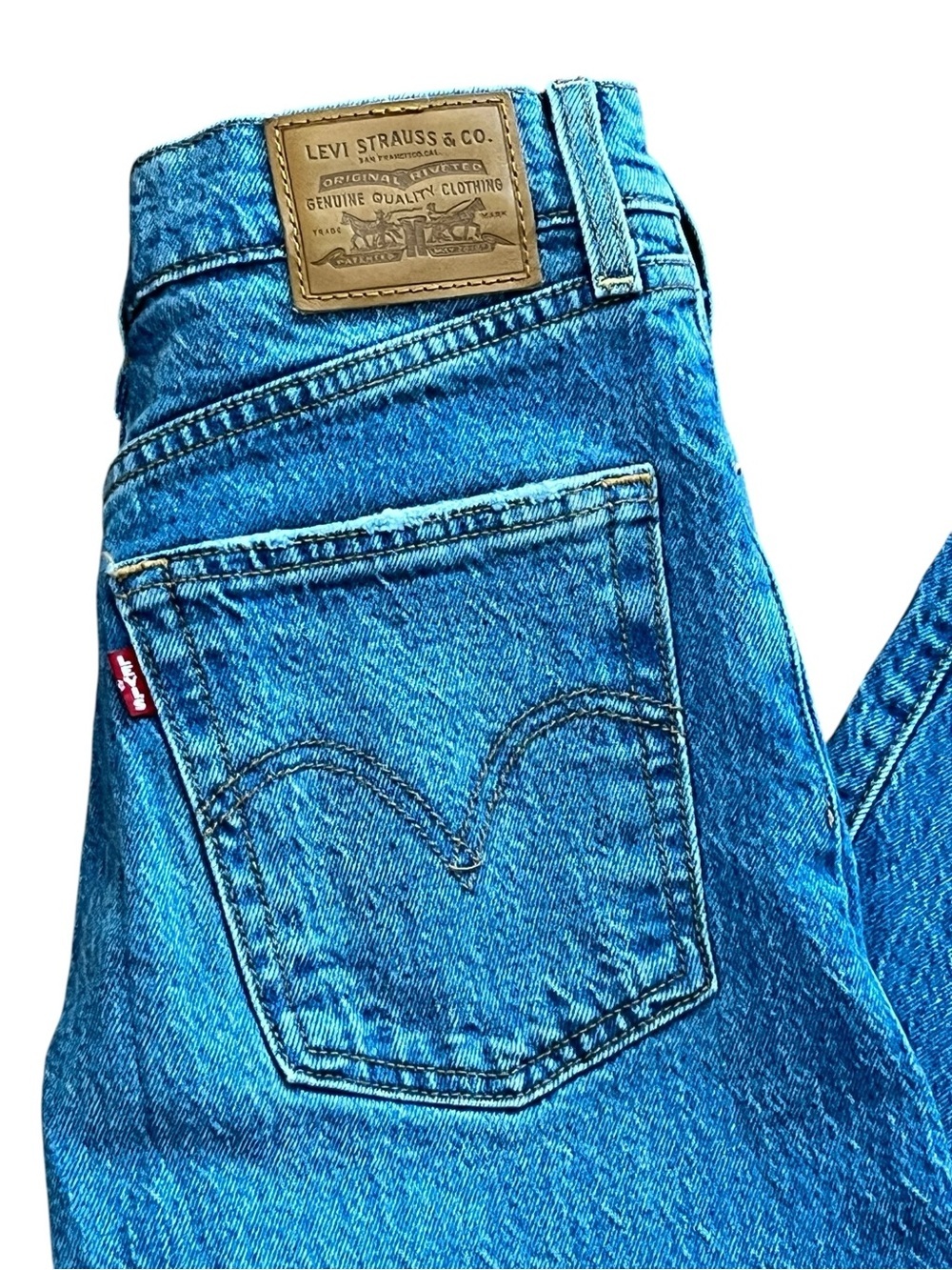 Classic Levi’s button fly ribcage denim jeans 27W 27L - Picture 4 of 8